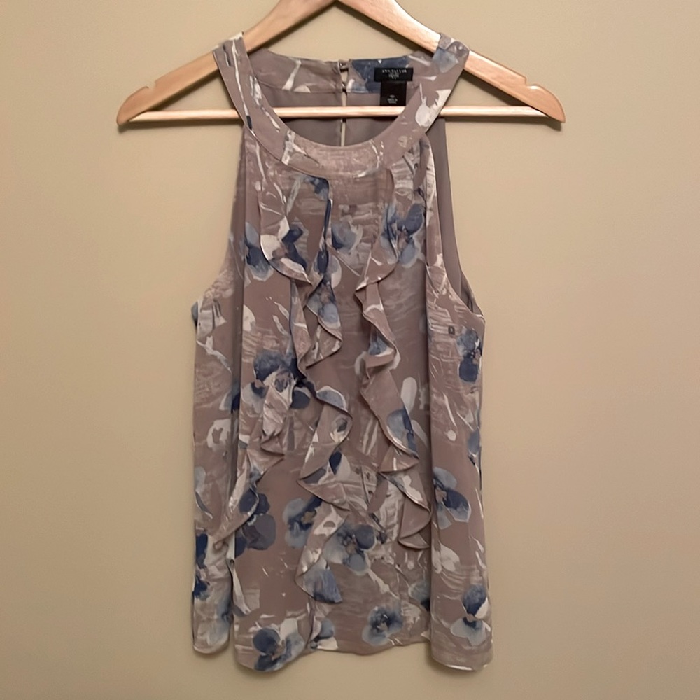 Ann Taylor Business Casual Ruffle Tank